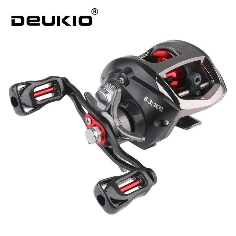 

Deukio Baitcasting Reel Metal Spool 12+1BB 10KG Max Drag Saltwater Freshwater 6.3:1 High Speed Spinning Reels Fishing Coil Pesca