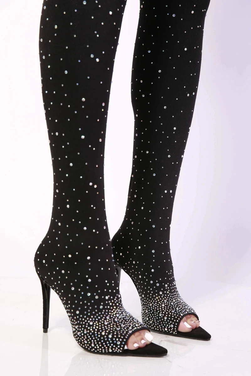 Women Suede Elasticity Sock Boots Gladiator Over The Knee Boots Crystal Decor Peep Toe Thigh High Boots Sexy High Heels Shoes
Women Suede Elasticity Sock Boots Gladiator Over The Knee Boots Crystal Decor Peep Toe Thigh High Boots Sexy High Heels Shoes