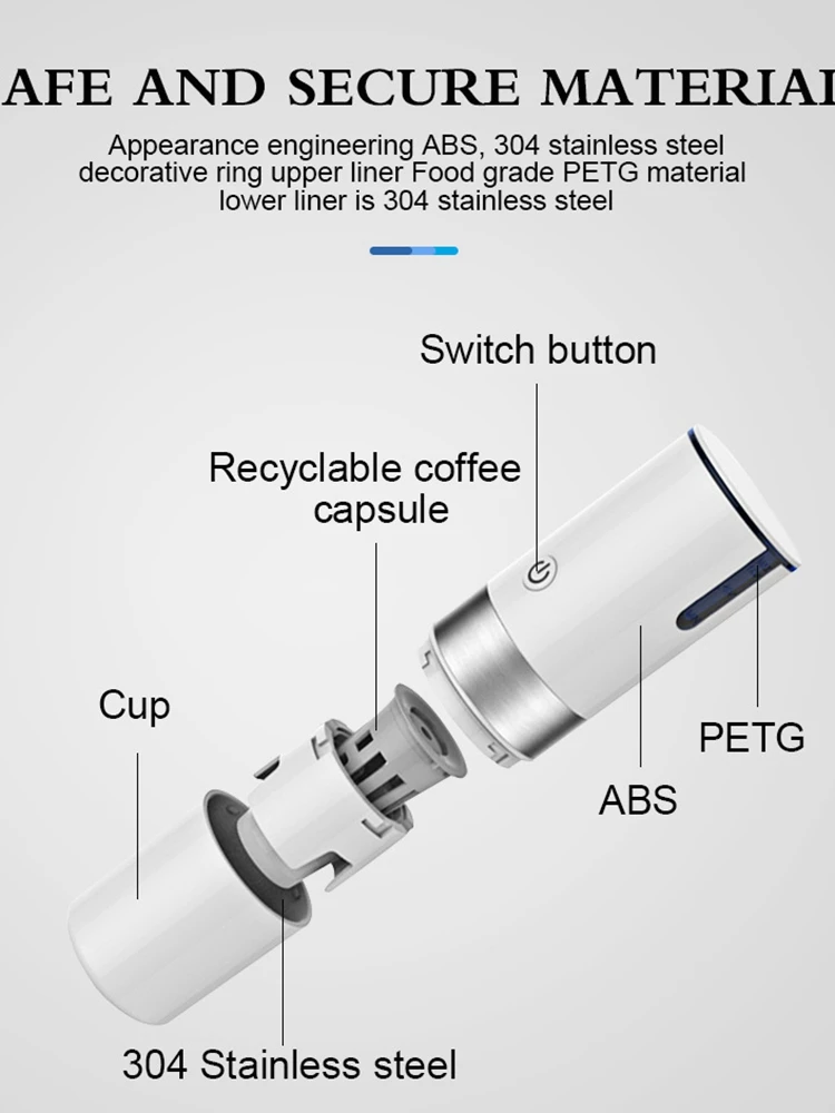 Portable Usb Electric Coffee Maker Automatic Coffee Machine Built-in Filter Cup For Home Travel Fast Drip Coffee Usb Charging
Portable Usb Electric Coffee Maker Automatic Coffee Machine Built-in Filter Cup For Home Travel Fast Drip Coffee Usb Charging