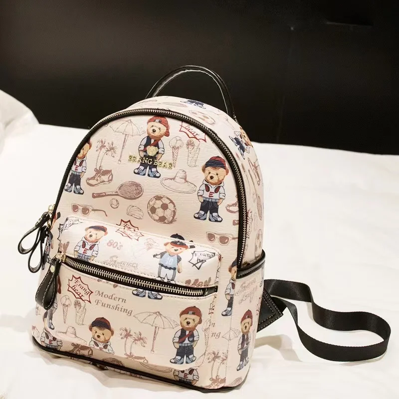 Fashion Outdoor Tavel PU Leather Backpack For Women Cute Bear-Printed-Pattern PU Small Girls Daypack Korean Style New Trendy Fem
Fashion Outdoor Tavel PU Leather Backpack For Women Cute Bear-Printed-Pattern PU Small Girls Daypack Korean Style New Trendy Fem