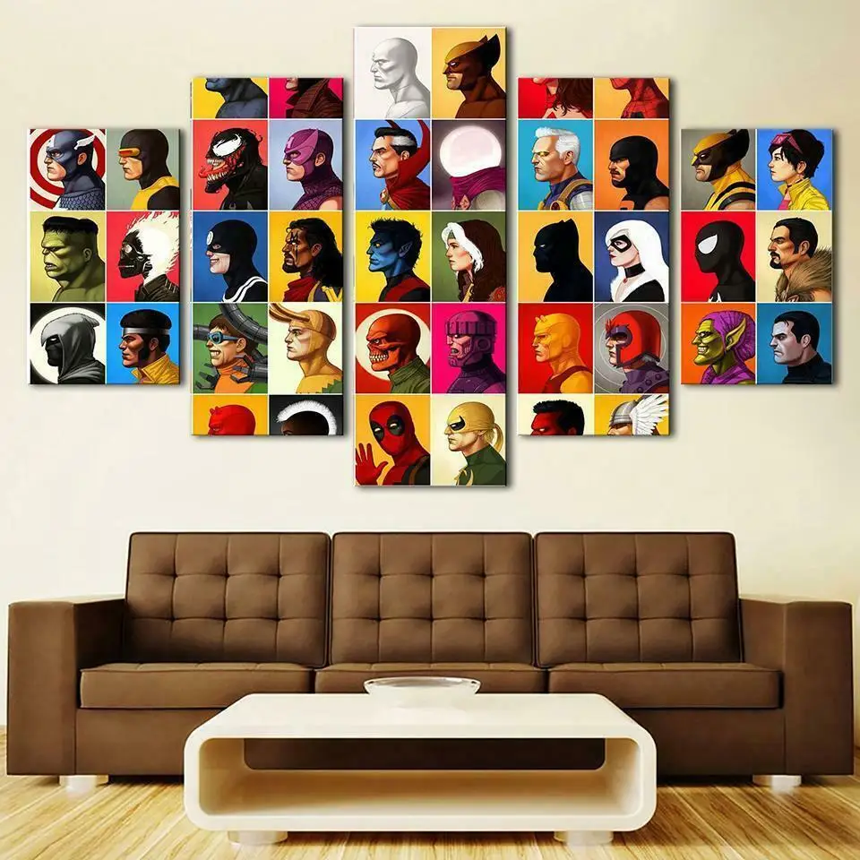 Home Decor Canvas Print 5 Pcs HD Wall Art Modern Pictures Living Room Modular Comic Book Characters No Framed
Home Decor Canvas Print 5 Pcs HD Wall Art Modern Pictures Living Room Modular Comic Book Characters No Framed