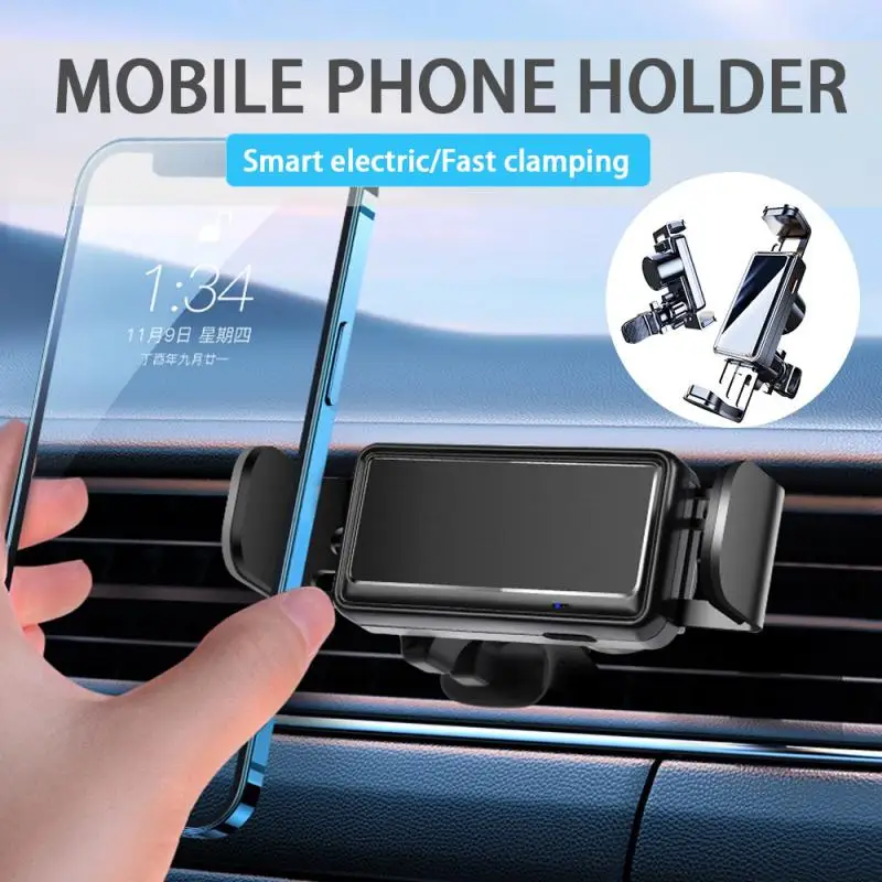 New Car Phone Holder Mini Smart Electric Locking Air Vent Clip Mobile Phone Mount Auto Induction For 4.0-7.0 Inch Mobile Phone
New Car Phone Holder Mini Smart Electric Locking Air Vent Clip Mobile Phone Mount Auto Induction For 4.0-7.0 Inch Mobile Phone