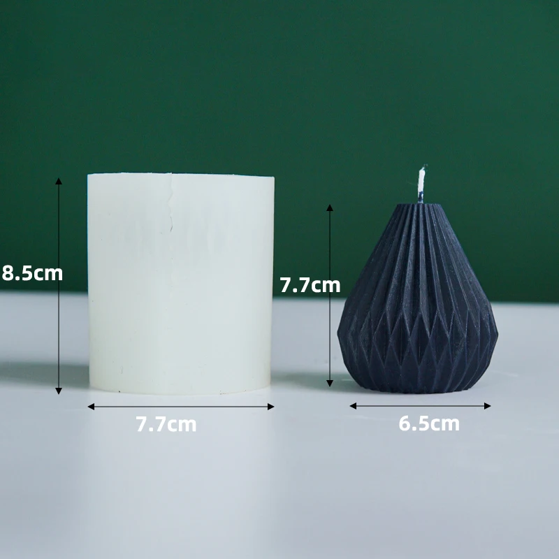 Geometric Line Candle Mould Origami Pear Shaped Wax Silicone Model Simple Striped Cone Handmade Home Decoration Diy Soap Making
Geometric Line Candle Mould Origami Pear Shaped Wax Silicone Model Simple Striped Cone Handmade Home Decoration Diy Soap Making