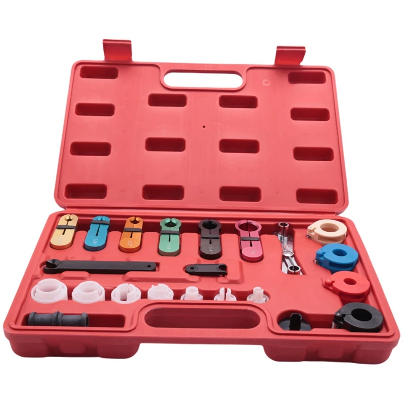 22Pcs Master Quick Disconnect Tool Kit For Automotive Ac Fuel Line And Transmission Oil Cooler Line,Includes Scissor Type Remove
22Pcs Master Quick Disconnect Tool Kit For Automotive Ac Fuel Line And Transmission Oil Cooler Line,Includes Scissor Type Remove