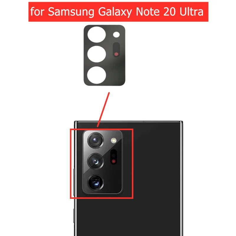 2 шт. для Samsung Galaxy Note 20 ультракамера стеклянный объектив задняя камера с 3M клеем
