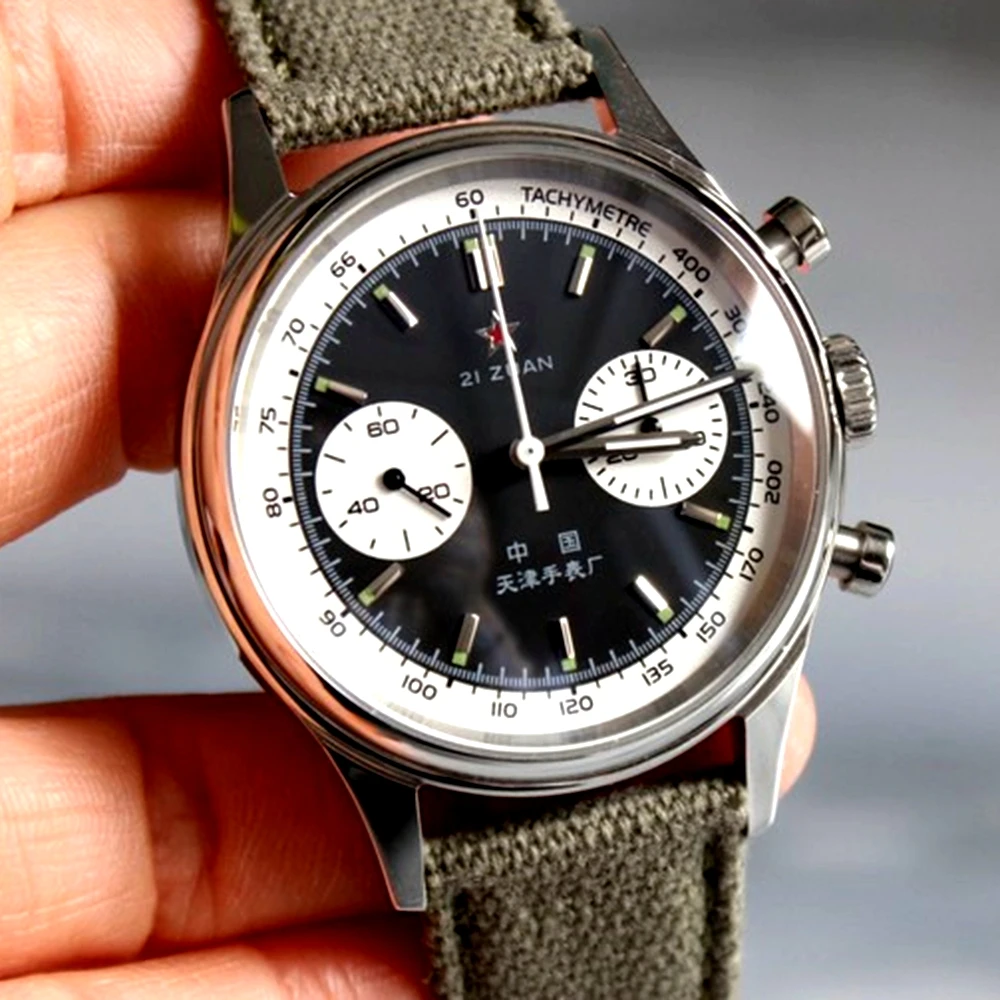 1963 Panda Chronograph Watches Men Vintage Pilot Men's Mechanical Watch St1901 Movement Retro Air Force Wristwatches Luminous
1963 Panda Chronograph Watches Men Vintage Pilot Men's Mechanical Watch St1901 Movement Retro Air Force Wristwatches Luminous