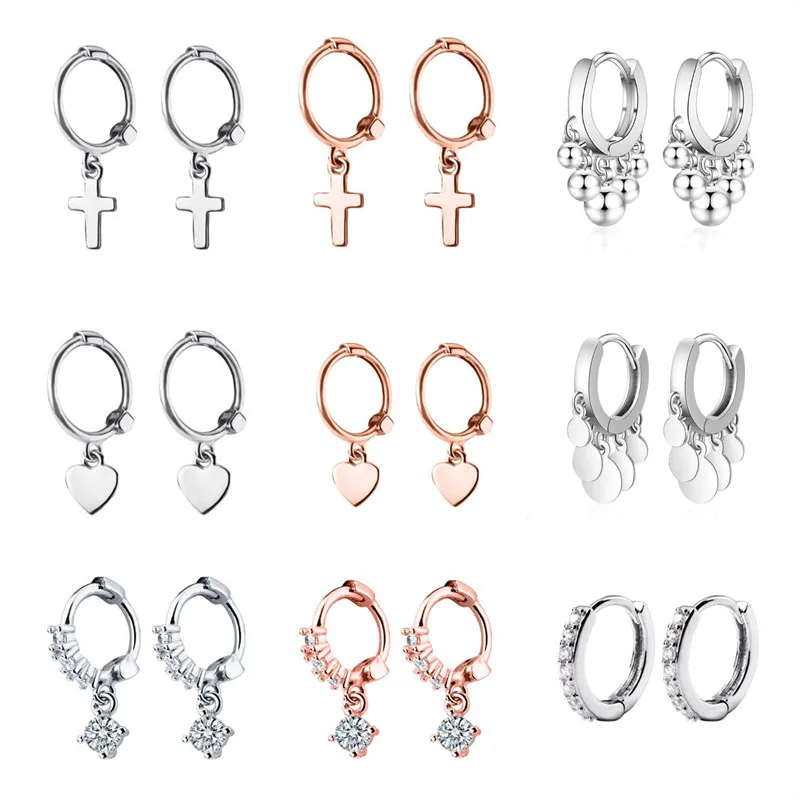 925 Sterling Silver Hanging Heart Star Stud Earring for Women Girl Wedding Jewelry pendientes plata de ley 925 mujer
925 Sterling Silver Hanging Heart Star Stud Earring for Women Girl Wedding Jewelry pendientes plata de ley 925 mujer