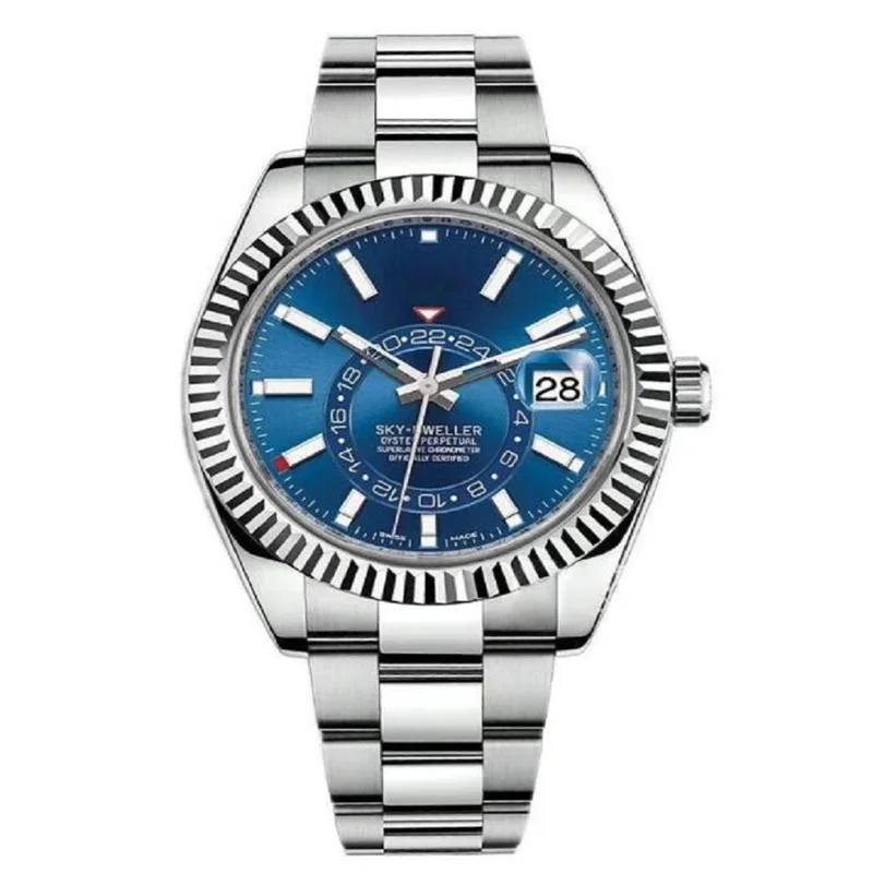 2021 Men Watches Waterproof Dual Time Zone Sky Dweller Luxury 904L Stainless Steel Watches Automatic Mechanical Sweep Movement
2021 Men Watches Waterproof Dual Time Zone Sky Dweller Luxury 904L Stainless Steel Watches Automatic Mechanical Sweep Movement