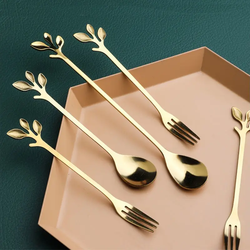 Fruit Fork Set Creative Cute Stainless Steel Household Dessert Cake Dessert Fork Coffee Stirring Spoon Stainless Forks Sets
Fruit Fork Set Creative Cute Stainless Steel Household Dessert Cake Dessert Fork Coffee Stirring Spoon Stainless Forks Sets