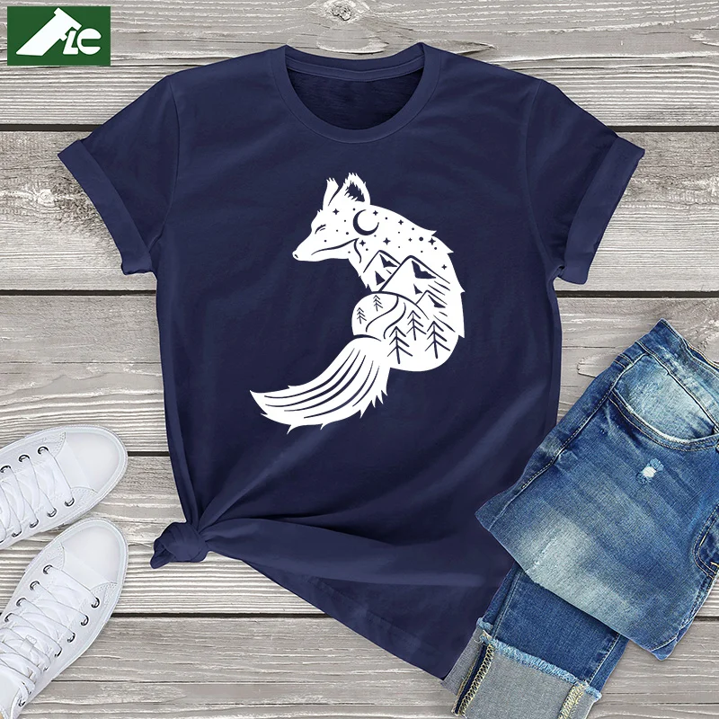 Хлопковая футболка Kawaii Fox Nature Landscape Celestial Graphic Teps, футболка с изображением звезды, луны и лисы, женская футболка большого размера, уличная одеж...
Хлопковая футболка Kawaii Fox Nature Landscape Celestial Graphic Teps, футболка с изображением звезды, луны и лисы, женская футболка большого размера, уличная одеж...