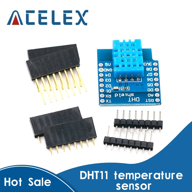 DHT Shield For WEMOS D1 mini ESP32 MINI DHT11 Single-bus digital temperature and humidity sensor module sensor wifi temperature
DHT Shield For WEMOS D1 mini ESP32 MINI DHT11 Single-bus digital temperature and humidity sensor module sensor wifi temperature