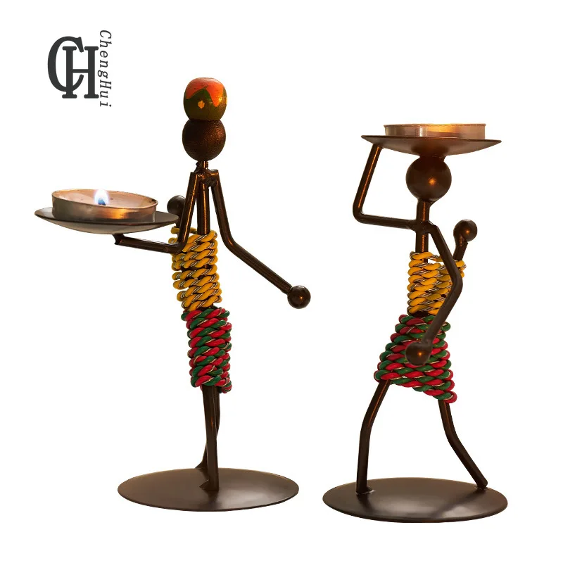 Retro American personality iron man candlestick ornaments Restaurant and bar creative decoration props
Retro American personality iron man candlestick ornaments Restaurant and bar creative decoration props