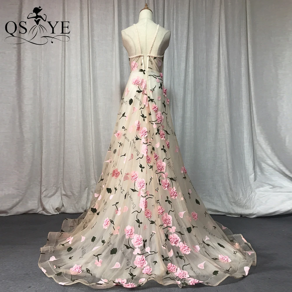 Broken Size Vintage Long Champagne Prom Dresses Robe de Soiree 3D Floral Flowers Formal Dress Sexy Bead V Evening Party Gown 
Broken Size Vintage Long Champagne Prom Dresses Robe de Soiree 3D Floral Flowers Formal Dress Sexy Bead V Evening Party Gown