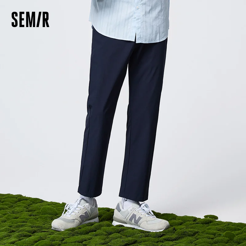 SEMIR Casual Pants Men Spring 2021 New Comfortable Straight Nine-Point Pants Korean Personality Ins Trend Trousers 
SEMIR Casual Pants Men Spring 2021 New Comfortable Straight Nine-Point Pants Korean Personality Ins Trend Trousers
