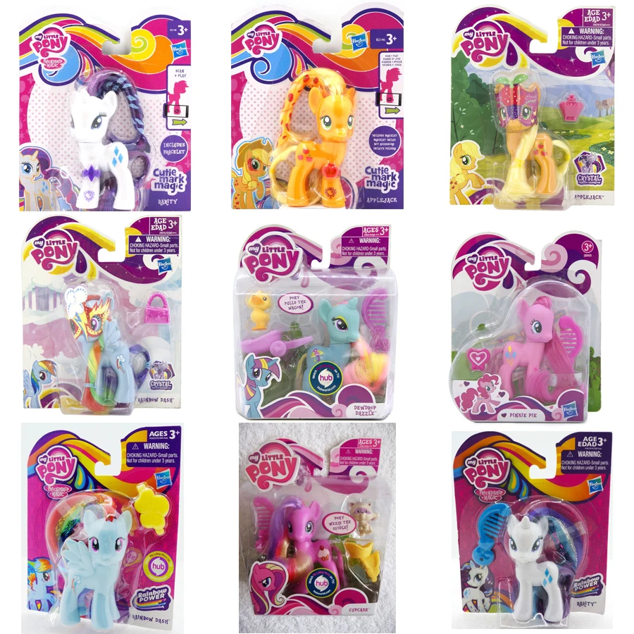 

Hasbro My Little Pony Doll Action Figure Twilight Sparkle Rainbow Dash Applejack Rarity Fluttershy Model Anime Little Pony Toy