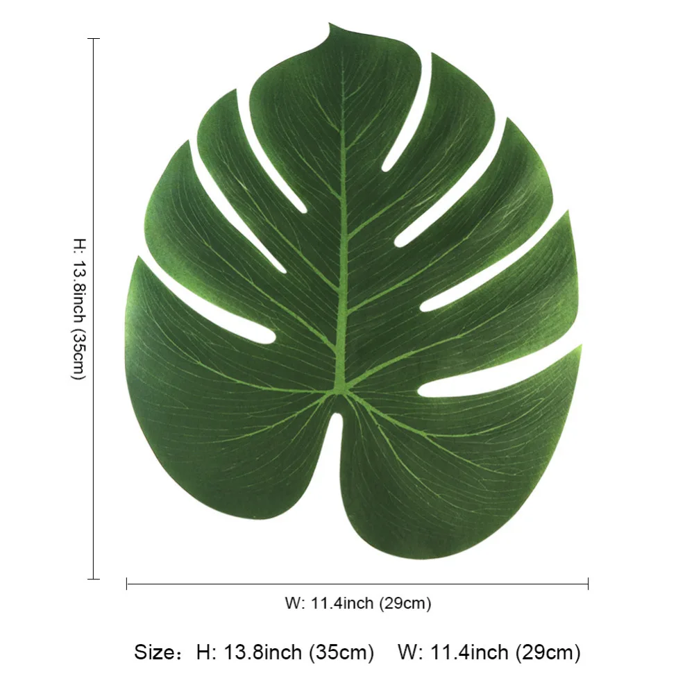 Коврик настольный с искусственными пальмовыми листьями 12 шт. 35 см|Коврики и