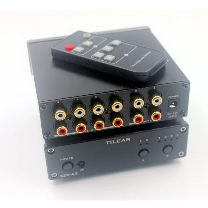 A2 HIFI Lossless 2 входа 4 выхода RCA концентратор аудиораспределитель селектор сигнала