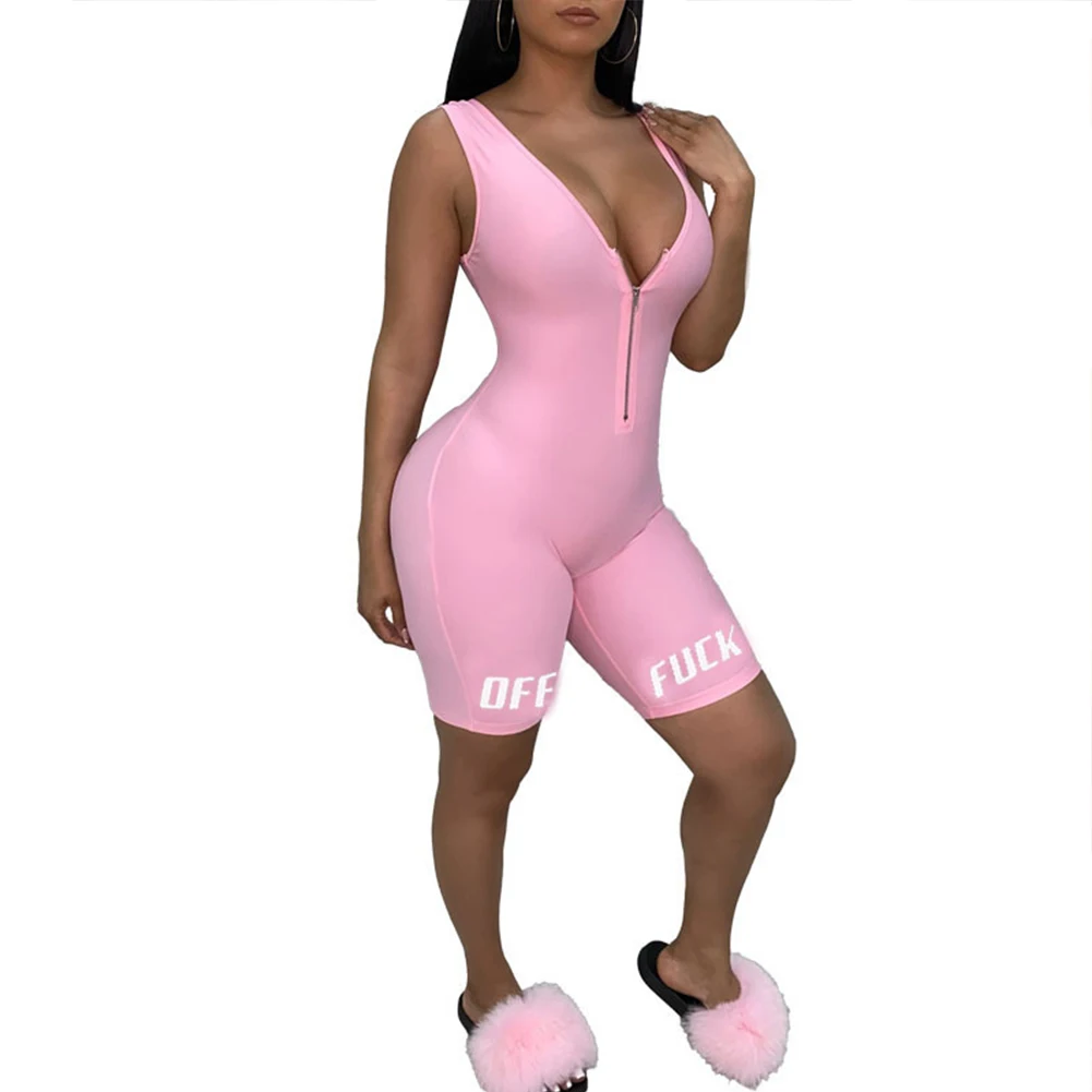 Imcute Women Sleeveless Deep V-neck Front Zipper Bodysuit Rompers Letter Print Bodycon Clubwear Streetwear Jumpsuit Trousers
Imcute Women Sleeveless Deep V-neck Front Zipper Bodysuit Rompers Letter Print Bodycon Clubwear Streetwear Jumpsuit Trousers