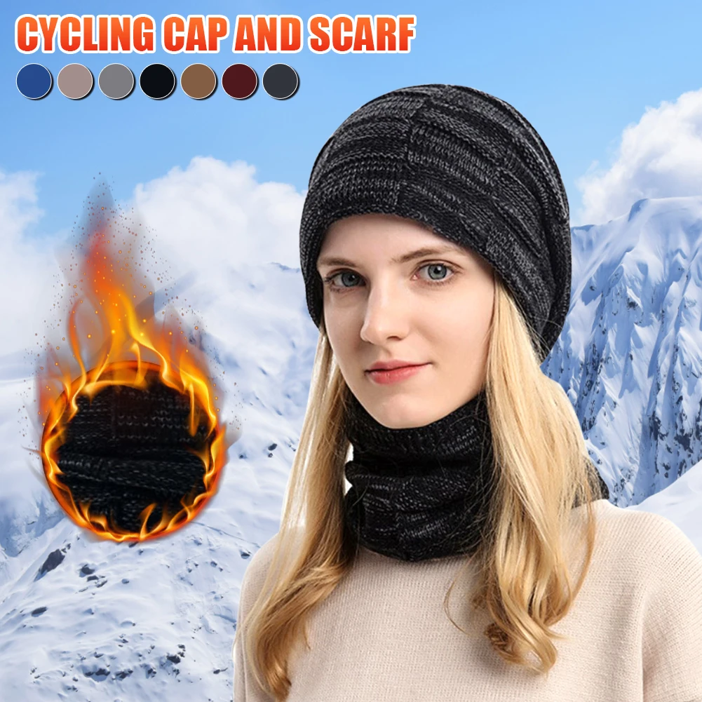 Winter 2-Piece Bandana And Scarf Set For Men Women Knitted Beanie Hat Neck Warm Solid Skull Collar Camping Hiking Accessories
Winter 2-Piece Bandana And Scarf Set For Men Women Knitted Beanie Hat Neck Warm Solid Skull Collar Camping Hiking Accessories