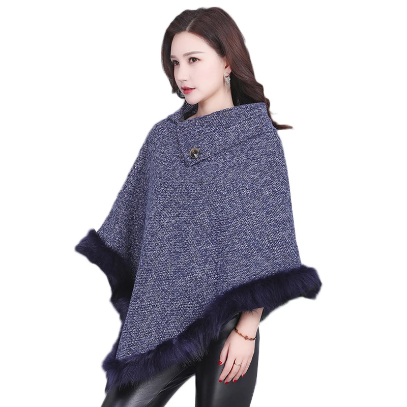 6 Colors Plus Velvet Warm Pullover 2021 Winter Faux Fox Fur Out Streetwear Women Capes Solid Poncho Shawl Scarf Fur Coat Office
6 Colors Plus Velvet Warm Pullover 2021 Winter Faux Fox Fur Out Streetwear Women Capes Solid Poncho Shawl Scarf Fur Coat Office