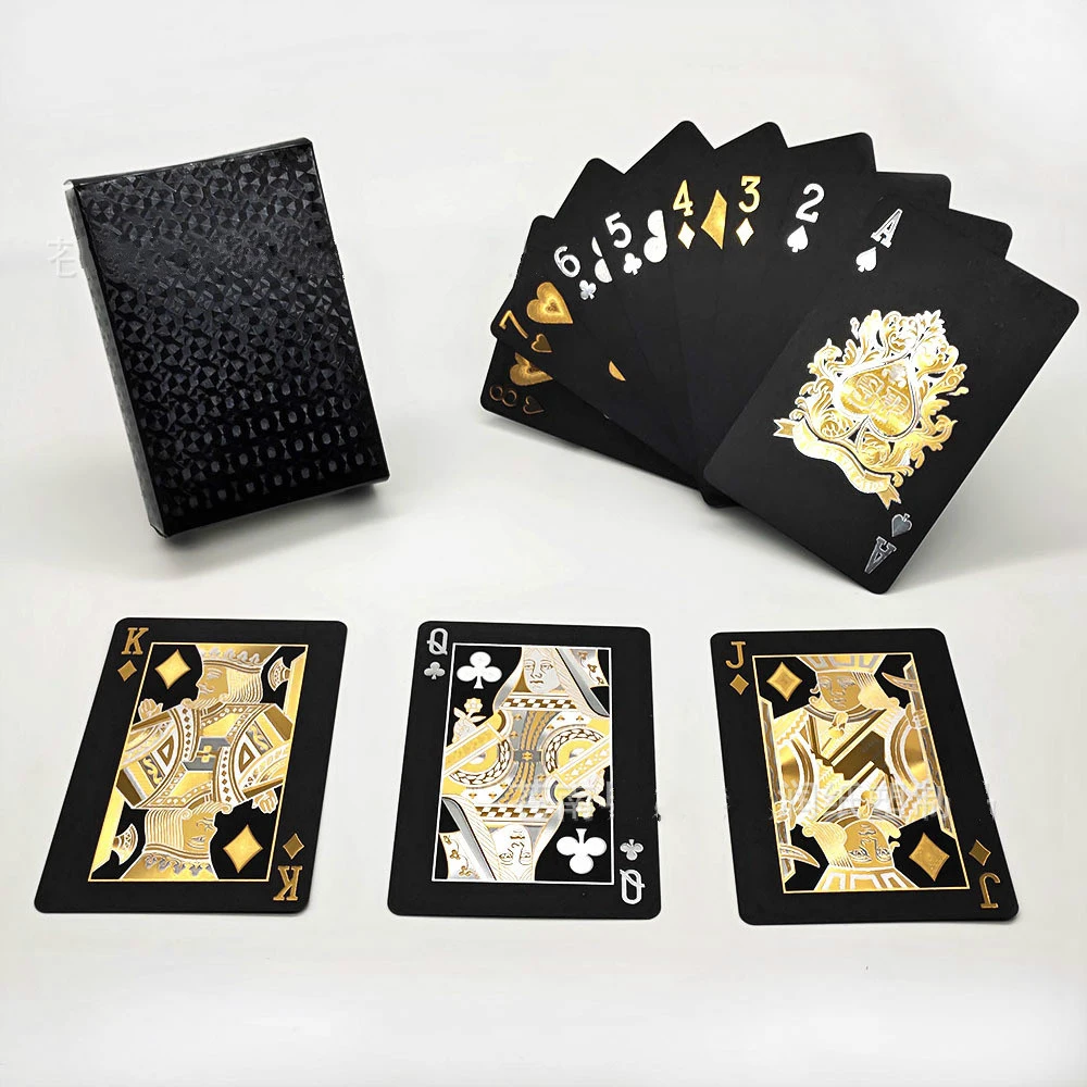 Texas Holdem Waterproof Plastic Playing Card Game Black Poker Cards Waterproof and Dull Polish Poker Star Board Games 
Texas Holdem Waterproof Plastic Playing Card Game Black Poker Cards Waterproof and Dull Polish Poker Star Board Games