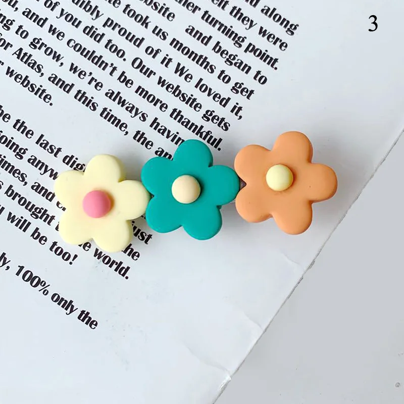 Korean Style Girls Hair Accessories Cartoon Hairclip Candy Color Flower Hair Clip Barrette Cute Hair Clip for Kids 
Korean Style Girls Hair Accessories Cartoon Hairclip Candy Color Flower Hair Clip Barrette Cute Hair Clip for Kids