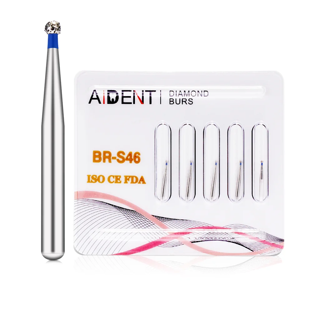 1.1mm Dental Diamond Burs Drills High Speed Handpiece Polishing Whitening Tools Air Turbine Burs for Teeth Whitening BR-S46
1.1mm Dental Diamond Burs Drills High Speed Handpiece Polishing Whitening Tools Air Turbine Burs for Teeth Whitening BR-S46
