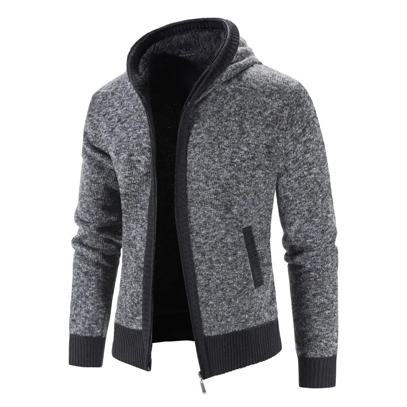 2021 Fleece Cardigan Men Hooded Warm Sweatercoat Thick Patchwork Fashion Winter Sweater Jacket Men Knitted Cardigan Coats Man 
2021 Fleece Cardigan Men Hooded Warm Sweatercoat Thick Patchwork Fashion Winter Sweater Jacket Men Knitted Cardigan Coats Man