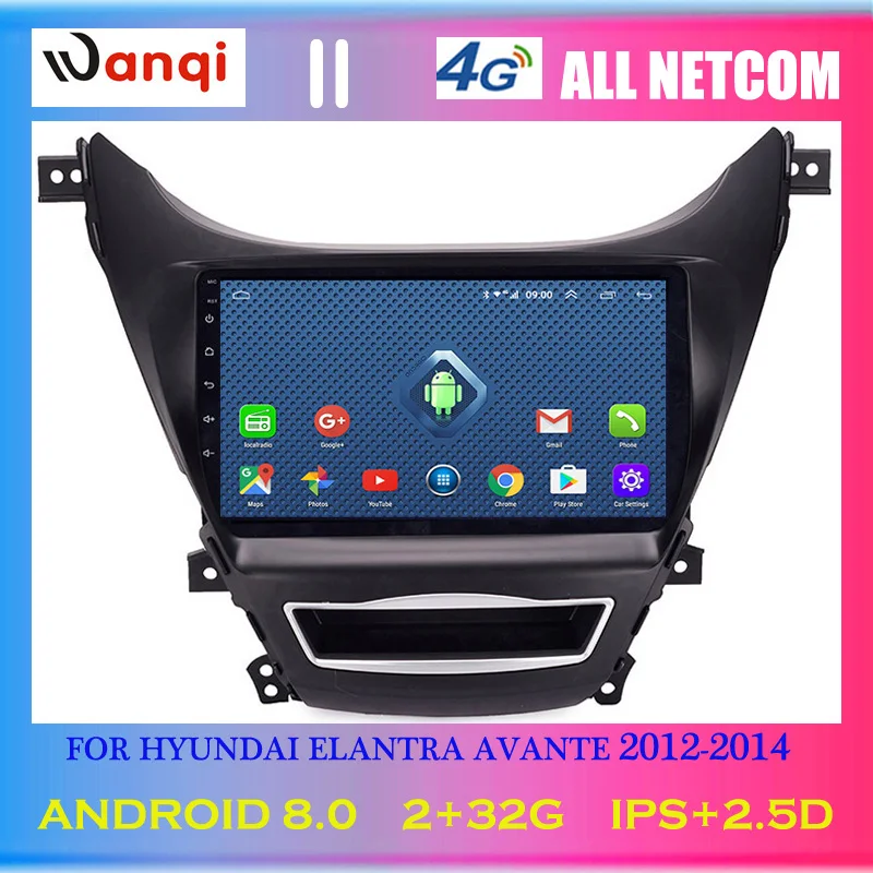 4G Lte All Netcom 9 дюймов Android 8 0 автомобильный dvd gps навигатор для Hyundai Elantra/Avante 2011 2014