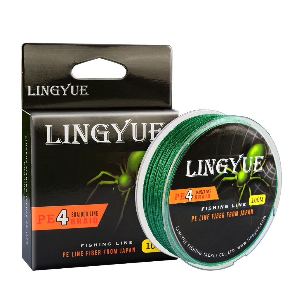 

4 Strands Braided PE Fishing Line 100M 6-80LB Multifilament Smooth Lures Line For Carp Bait Multifilament Wire Pesca