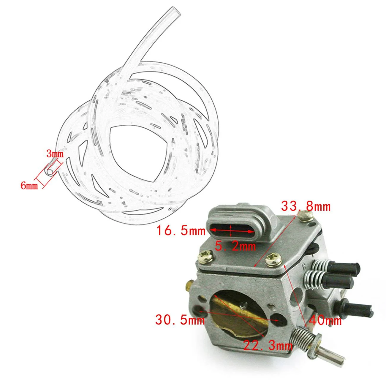 Топливный шланг карбюратора подходит для STIHL 029 039 310 390 MS290 MS310 MS390 11271200650|Бензопилы|