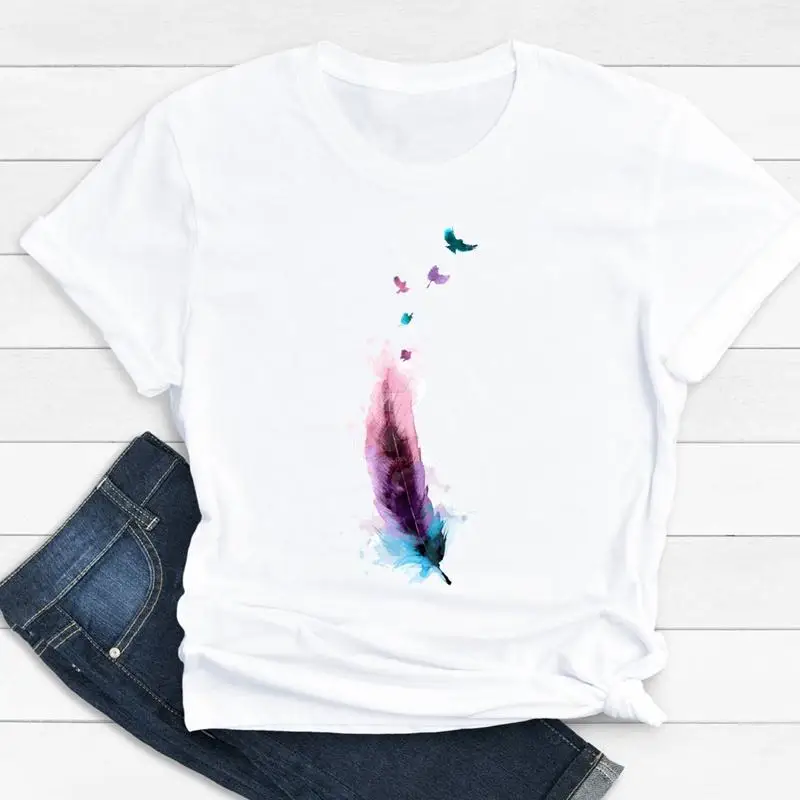 Женская одежда с рисунком акварелью для девочек на рост от 90s Стиль Летняя женская обувь модные принты короткий рукав Футболка женская футб...
Женская одежда с рисунком акварелью для девочек на рост от 90s Стиль Летняя женская обувь модные принты короткий рукав Футболка женская футб...