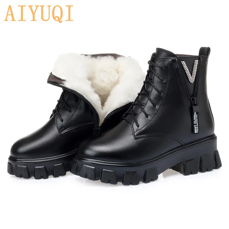 AIYUQI Women Boots Winter 2021 New Genuine Leather Ladies Ankle Boots Large Size 41 42 Warm Wool Women Short Boots
AIYUQI Women Boots Winter 2021 New Genuine Leather Ladies Ankle Boots Large Size 41 42 Warm Wool Women Short Boots