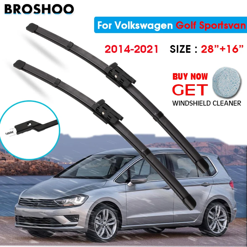 Car Wiper Blade For Volkswagen Golf Sportsvan 28"+16" 2014-2021 Windscreen Windshield Wipers Blades Window Wash Fit push button
Car Wiper Blade For Volkswagen Golf Sportsvan 28"+16" 2014-2021 Windscreen Windshield Wipers Blades Window Wash Fit push button