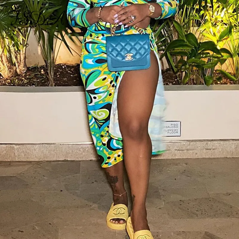 2021 Summer Green Print Midi Bodycon Skirt Women Split High Waist Ruched Casual Y2K Bandage Beach Sexy Pencil Skirts
2021 Summer Green Print Midi Bodycon Skirt Women Split High Waist Ruched Casual Y2K Bandage Beach Sexy Pencil Skirts