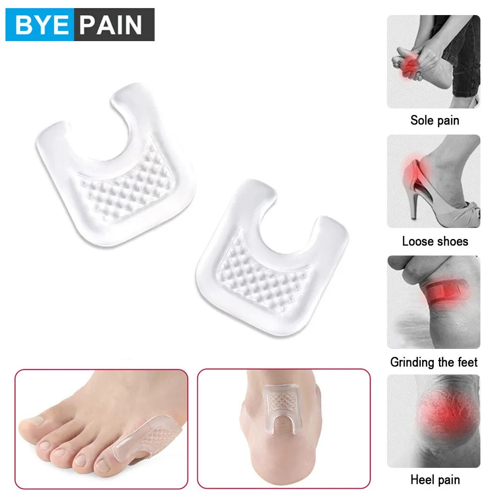 2 пары BYEPAIN гелевые наклейки для обуви мягкие силиконовые накладки облегчающие