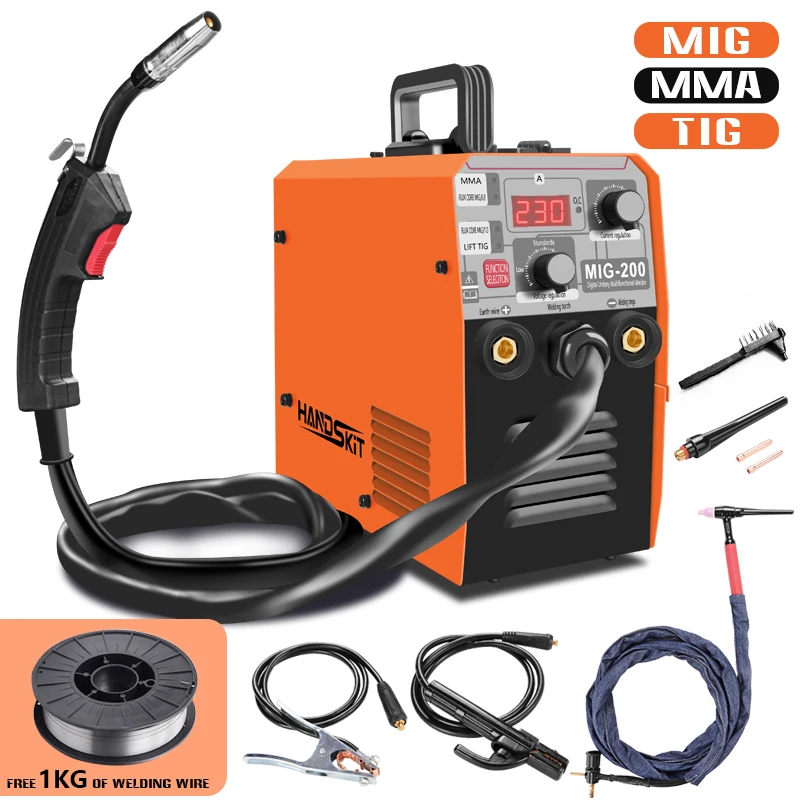 Mig Welder Tig Arc 220V Mig 200 Welding Machine 0.8 Flux-cored 1.0 LIFT TIG Synergy Control 3 in 1 Portable Machine
Mig Welder Tig Arc 220V Mig 200 Welding Machine 0.8 Flux-cored 1.0 LIFT TIG Synergy Control 3 in 1 Portable Machine