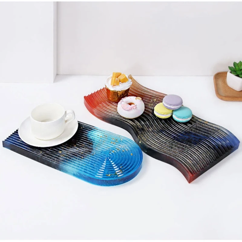 Wavy Tray Epoxy Resin Mold Serving Board Plate Silicone Mould DIY Crafts Jewelry Decorations Ornaments Casting Tools
Wavy Tray Epoxy Resin Mold Serving Board Plate Silicone Mould DIY Crafts Jewelry Decorations Ornaments Casting Tools