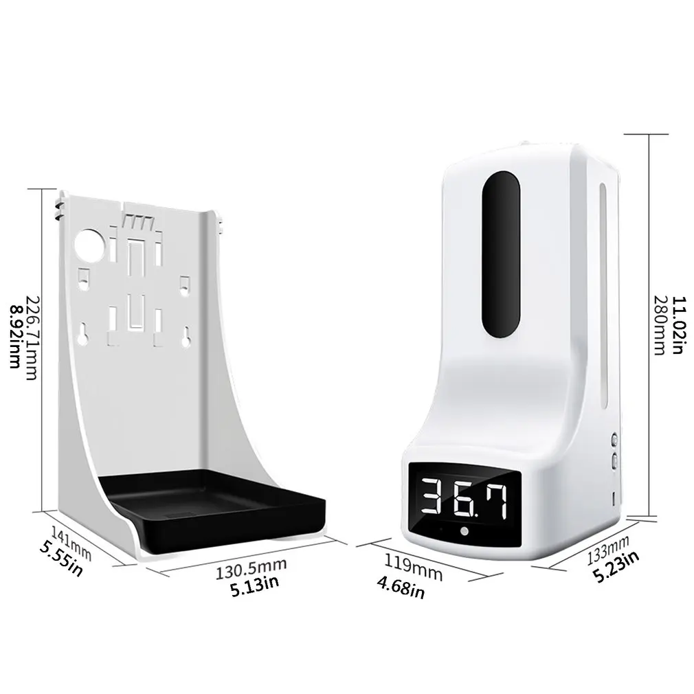 K9 2in1 Non-contact Digital Infrared Thermometer and Automatic Sensor Soap Dispenser for Office Hotel Mall Outdoor/Indoor
K9 2in1 Non-contact Digital Infrared Thermometer and Automatic Sensor Soap Dispenser for Office Hotel Mall Outdoor/Indoor