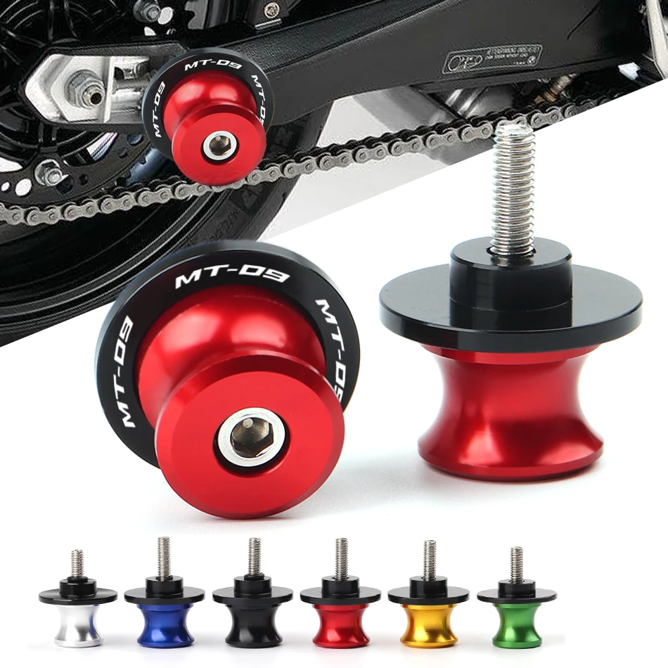 Motorcycle Accessories 2Pcs 6MM CNC Aluminum Swingarm Spools Slider Stand Screw For Yamaha MT-09 MT09 Tracer 2015-2019 with Logo
Motorcycle Accessories 2Pcs 6MM CNC Aluminum Swingarm Spools Slider Stand Screw For Yamaha MT-09 MT09 Tracer 2015-2019 with Logo