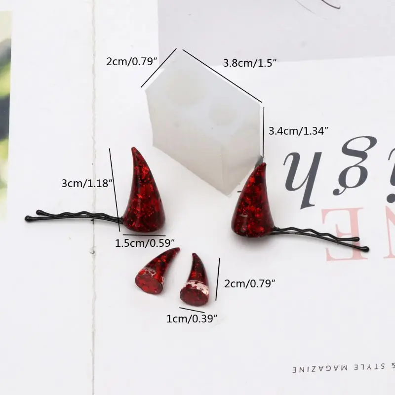 Cute Devil Horns Hair Clips Resin Molds Epoxy Resin Mould Jewelry Making Tools S29 20 dropshipping
Cute Devil Horns Hair Clips Resin Molds Epoxy Resin Mould Jewelry Making Tools S29 20 dropshipping