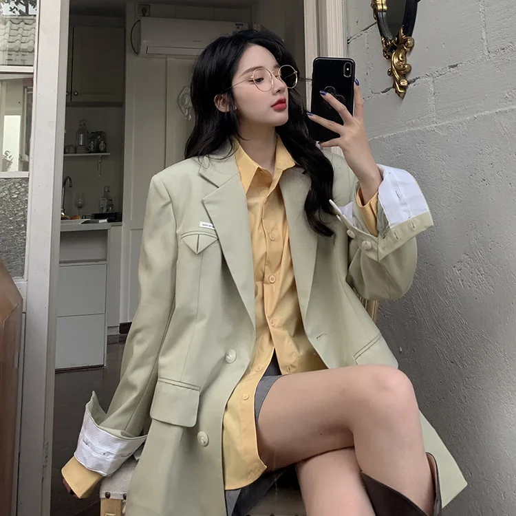 2021 Early Spring Korean Suit Version Loose Hong Kong Casual Silhouette Suit Jacket Women Summer Wearing
2021 Early Spring Korean Suit Version Loose Hong Kong Casual Silhouette Suit Jacket Women Summer Wearing