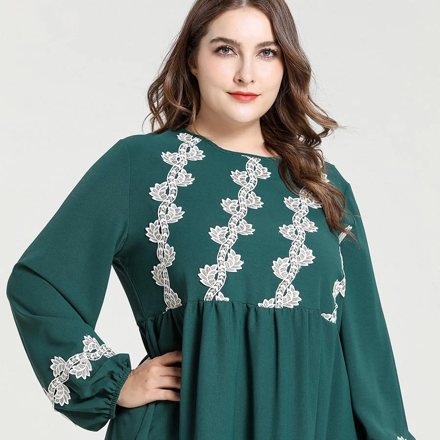 2021 Muslim Large Size Dignified and Comfortable Arab Women's Long Sleeve Fashion Plant Embroidered Big Swing Dress Caftan
2021 Muslim Large Size Dignified and Comfortable Arab Women's Long Sleeve Fashion Plant Embroidered Big Swing Dress Caftan