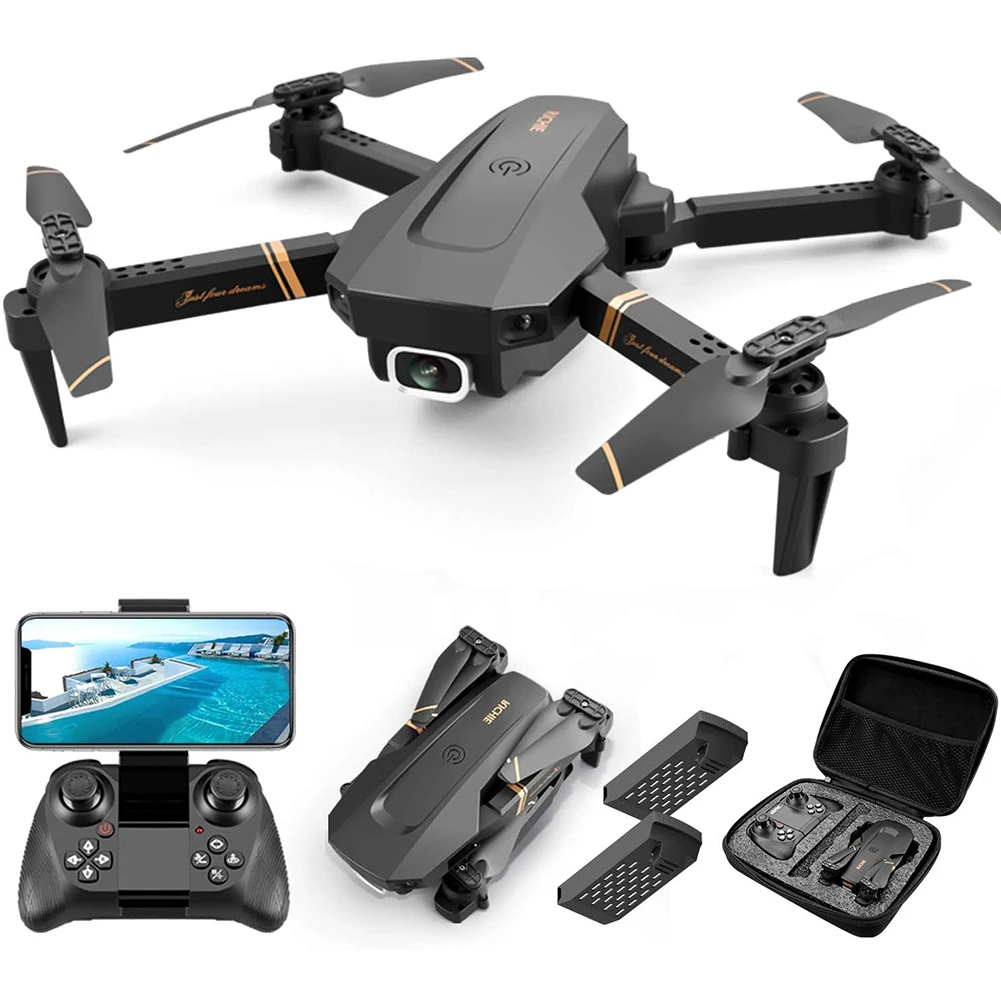 

V4 WiFi FPV Drone 6-Axis Gyro Headless Altitude Hold Mode Foldable RC Quadcopter 2.4GHz Remote Control UAV with 1080P Camera