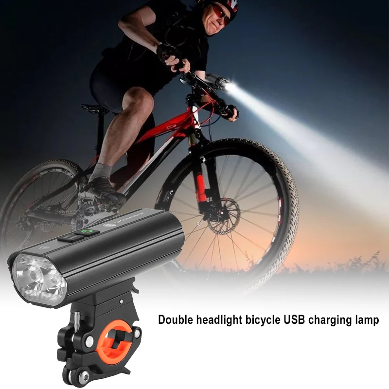 USB Charging Bike Light T6 Double Headlight Frosted Aluminum Alloy Headlight Portable Car Light Adjustable Bracket Waterproof
USB Charging Bike Light T6 Double Headlight Frosted Aluminum Alloy Headlight Portable Car Light Adjustable Bracket Waterproof