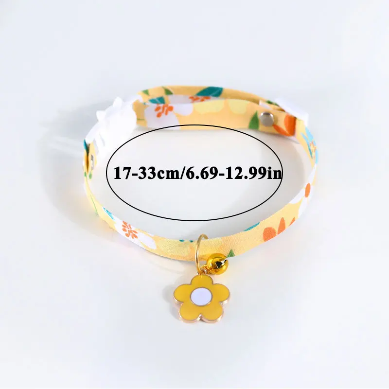Pet Collar Cute Daisy Adjustable Cat Bell Collar Pet Supply Floral Pattern Flower Pendant Pet Neck Strap Pet Safety Neck Ring
Pet Collar Cute Daisy Adjustable Cat Bell Collar Pet Supply Floral Pattern Flower Pendant Pet Neck Strap Pet Safety Neck Ring