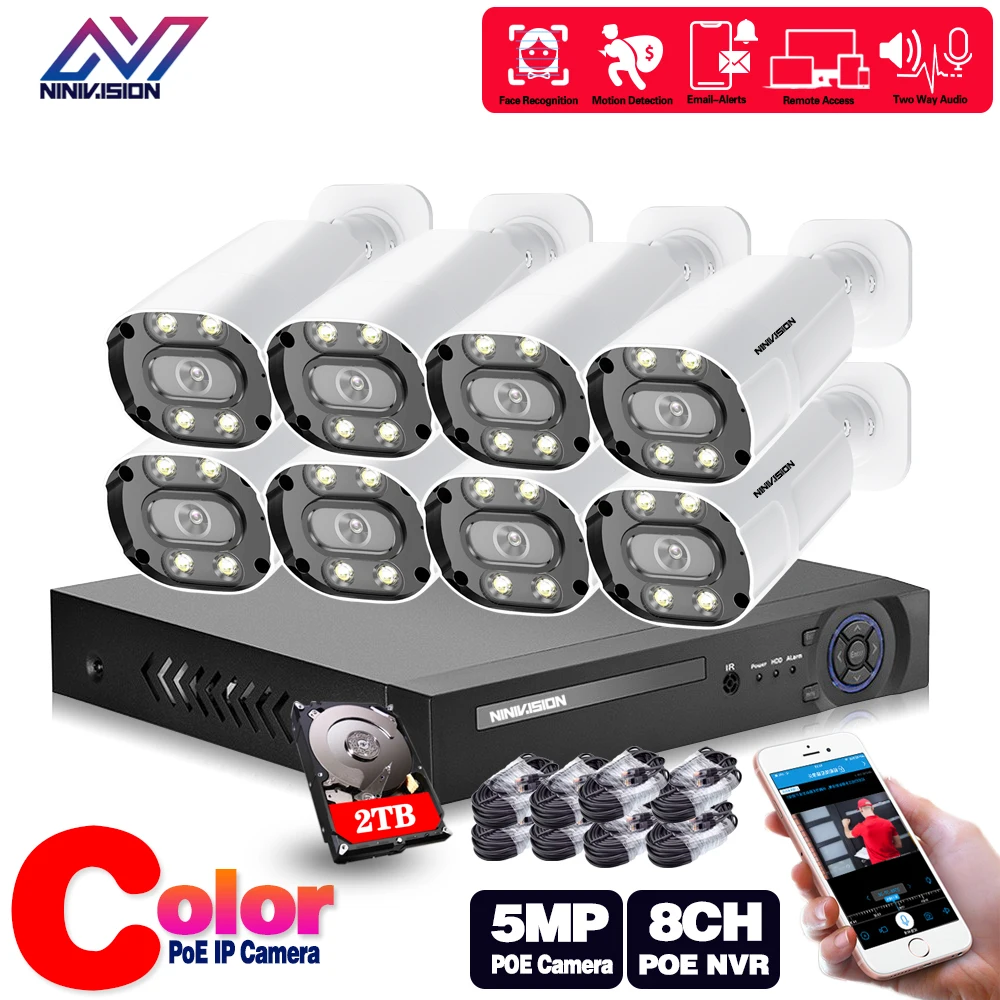 POE 4CH 8CH NVR Kit Human Detection Face Record POE NVR 5MP Security IP Camera Two Way Audio Outdoor Video Surveilllance Set
POE 4CH 8CH NVR Kit Human Detection Face Record POE NVR 5MP Security IP Camera Two Way Audio Outdoor Video Surveilllance Set