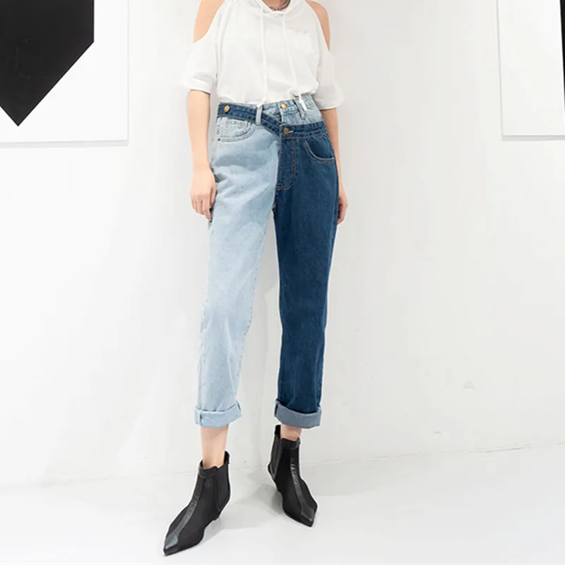 Detachable Blue Jeans Straight Denim Pants Women New Spring 2021 Fashion High Waist Patchwork Hit Color
Detachable Blue Jeans Straight Denim Pants Women New Spring 2021 Fashion High Waist Patchwork Hit Color