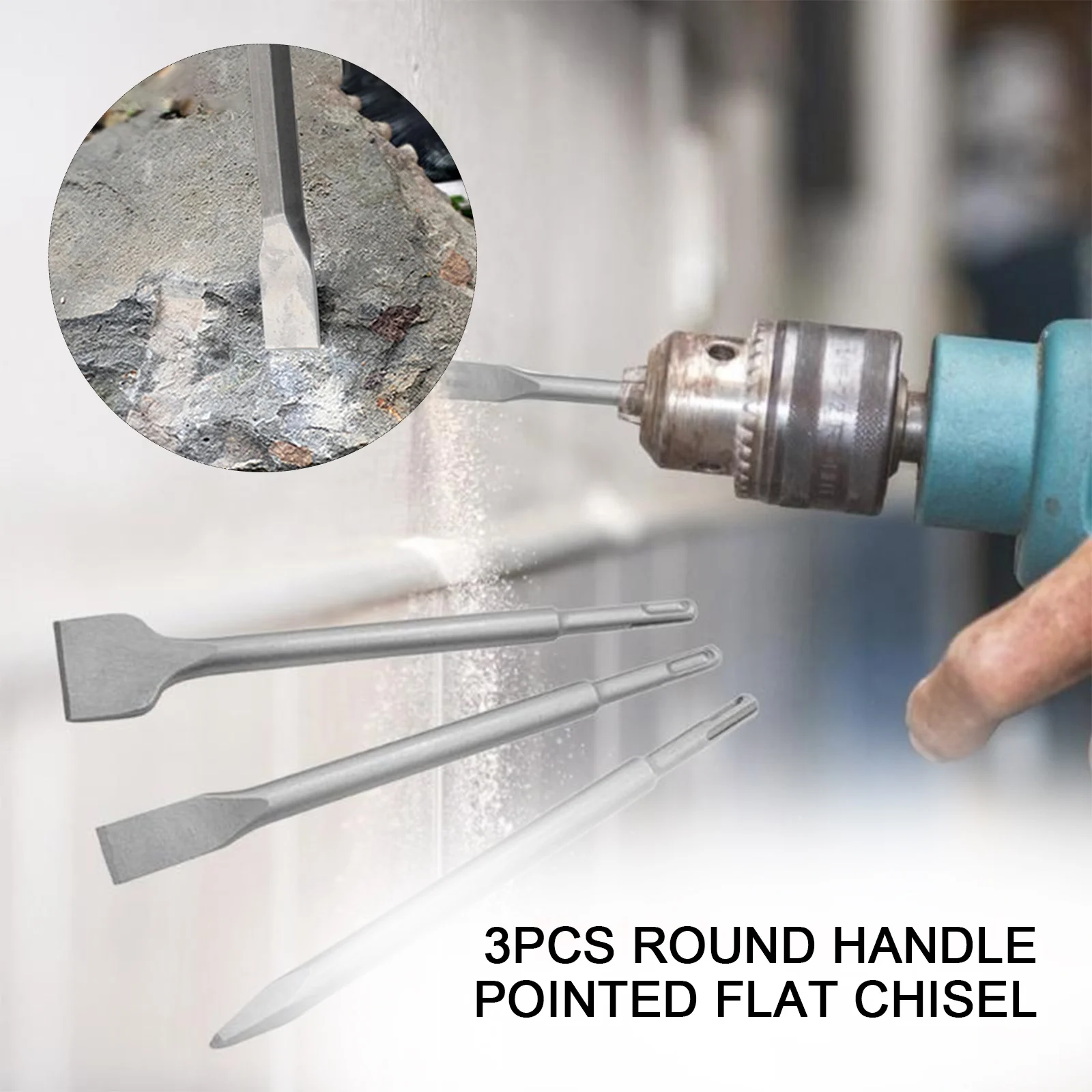 3PCS Round Shank Flat Chisel Industrial Grade Concrete Electric Hammer Drill Bit Impact Drill Concrete Stone Wall Bit Hand Tool
3PCS Round Shank Flat Chisel Industrial Grade Concrete Electric Hammer Drill Bit Impact Drill Concrete Stone Wall Bit Hand Tool