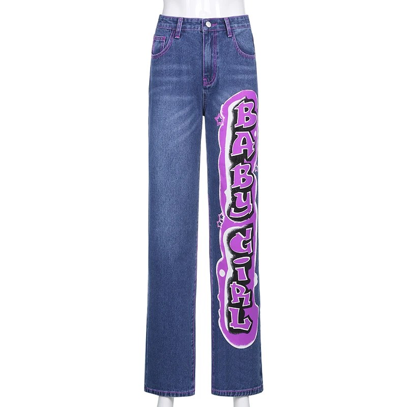 Vintage Letter Print Y2K Straight Jeans Women Harajuku Streetwear Retro Mom Jeans Denim High Waist Aesthetic Pants Cuteandpsycho
Vintage Letter Print Y2K Straight Jeans Women Harajuku Streetwear Retro Mom Jeans Denim High Waist Aesthetic Pants Cuteandpsycho